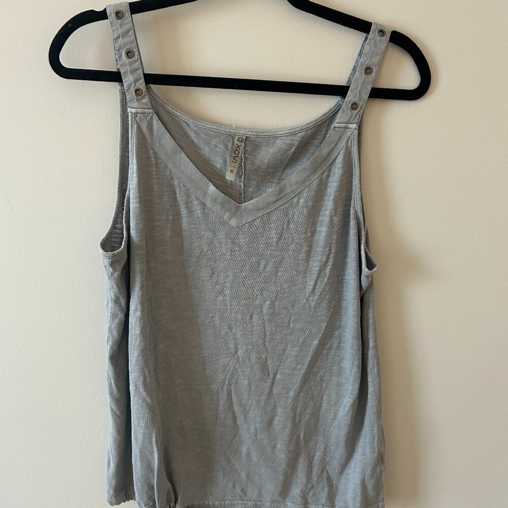 Tank Top with Metal Button Straps